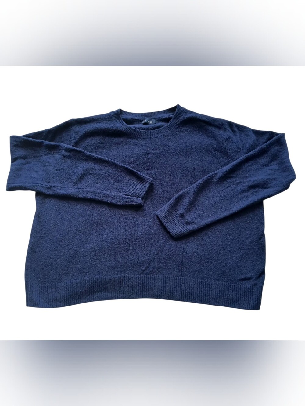 GAP Women's Navy Blue Crew Neck Sweater, Size 2XL, Long Sleeve, Scoop Neck